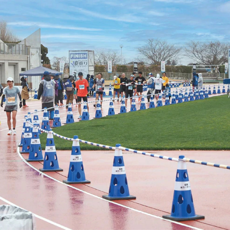 CAR BOY 穴あきコーン レッド CHRK-700RE／ブルー CHRK-700BL／グリーンイエロー CHRK-700GY 1個 水害 災害 テロ対策 PVC SDGs