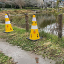 CAR BOY 穴あきコーン レッド CHRK-700RE／ブルー CHRK-700BL／グリーンイエロー CHRK-700GY 1個 水害 災害 テロ対策 PVC SDGs