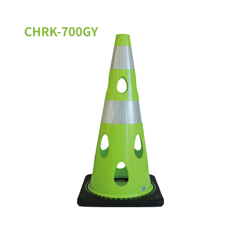 CAR BOY 穴あきコーン レッド CHRK-700RE／ブルー CHRK-700BL／グリーンイエロー CHRK-700GY 1個 水害 災害 テロ対策 PVC SDGs