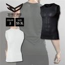 おたふく手袋 BTデュアル3Dファーストレイヤー ノースリーブクルーネックシャツ JW-520 SS～3L ホワイト／ブラック 汗対策 汗冷え防止 オールシーズン用