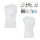 おたふく手袋 BTデュアル3Dファーストレイヤー ノースリーブクルーネックシャツ JW-520 SS～3L ホワイト／ブラック 汗対策 汗冷え防止 オールシーズン用