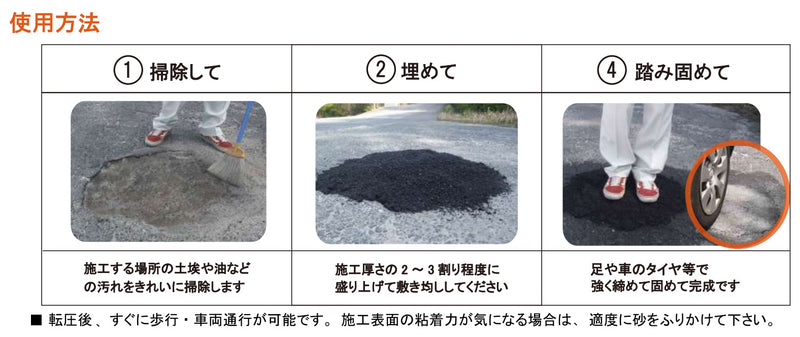 トーヨーマテラン アスファルト補修材 ミラクルパッチ 20kg 1個／5個セット