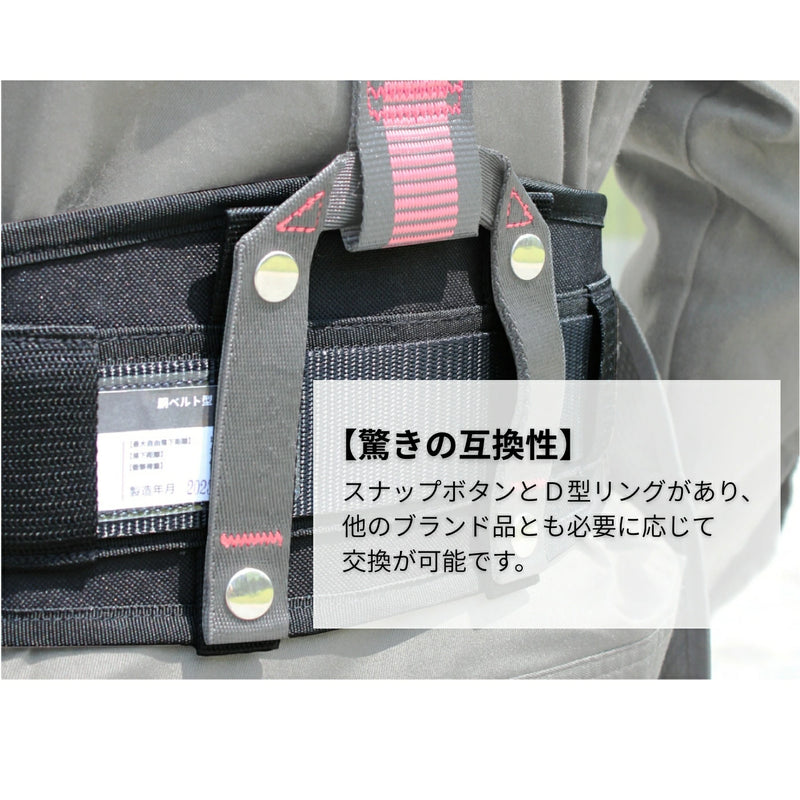 【6点セット】ハーピー アルミハイスペックセット フルハーネス型６点セット フルハーネス／ダブルランヤード／サポートベルト／胴ベルト／肩パッド／背中パッド 墜落防止用器具