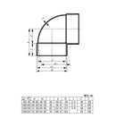 東栄管機 ライト管 エルボ 呼径125X130