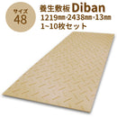 ウッドプラスチック 養生敷板 Diban4×8 片面滑り止めタイプ 1枚／10枚セット ベージュ 板厚8mm 1219mm×2438mm×13mm 農業分野専用敷板【代引き不可】