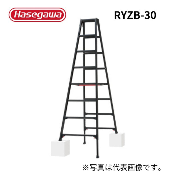 長谷川工業 脚部伸縮式専用脚立 ブラック RYZB-30