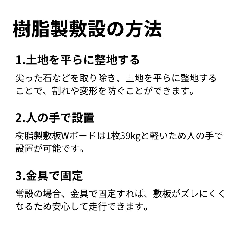 ウッドプラスチック 樹脂製敷板 軽量Wボード48 片面凸 1枚／10枚セット カラー黒／灰／緑 板厚8mm 1219mm×2438mm×13mm 接続穴4カ所 河川工事 地鎮祭 起工式 臨時・仮設駐車場 芝生養生【代引き不可】