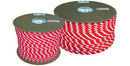 ユタカメイク アクリルカラーロープ ドラム巻き 紅白 12mmx100m RZ-65
