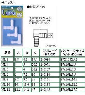 長野三洋化成 L型ニップル NL-10